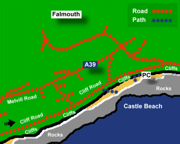 Castle Beach Map