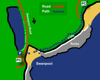 Swanpool Beach Map