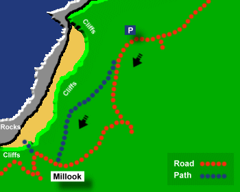 Millook Beach Map