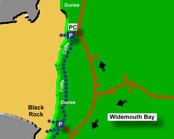 Widemouth Beach Map