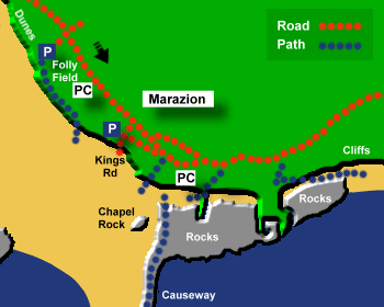 Marazion Beach Map